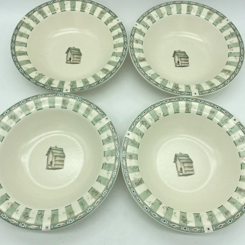 Pfaltzgraff Naturewood Deep Rimmed Soup Cereal Bowls‎ 7 1/4